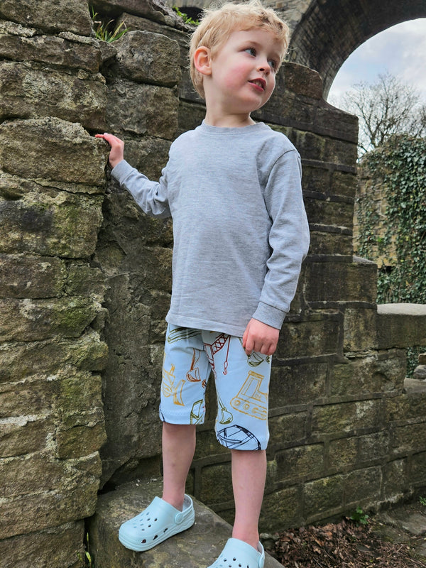 Blue Construction Site Baby and Children's Shorts