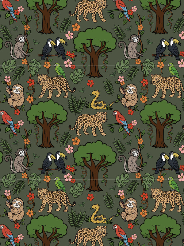 Green Rainforest Baby and Children's Harem Pants