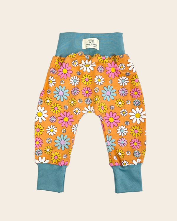 Orange Flowers Baby and Children's Harem Pants