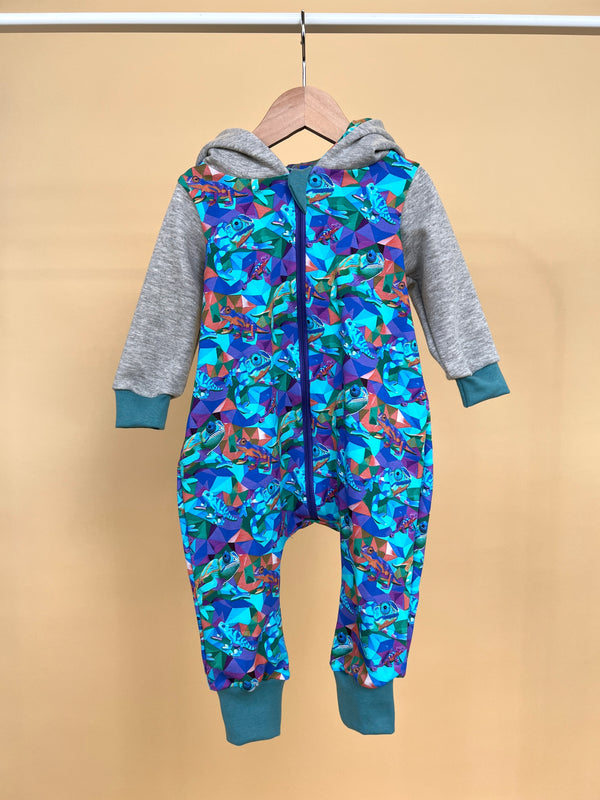 6-9 Months Baby and Children's Hooded Romper, Variety of Prints (Ready to Ship)