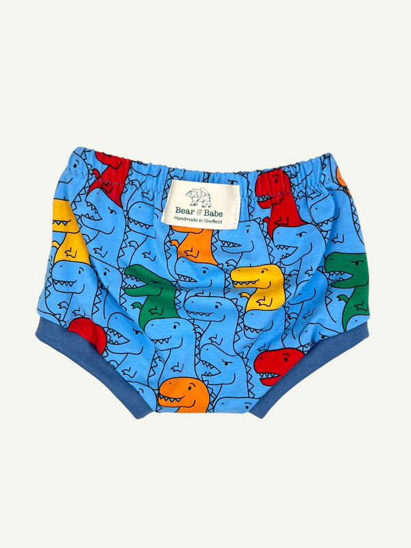 Blue T-Rex Baby and Toddler Bummies