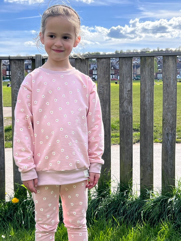 Pink Daisies Baby and Children's Sweater