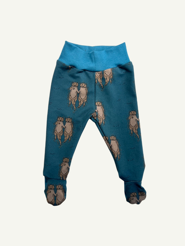 Otter Friends Baby and Children's Footed Leggings