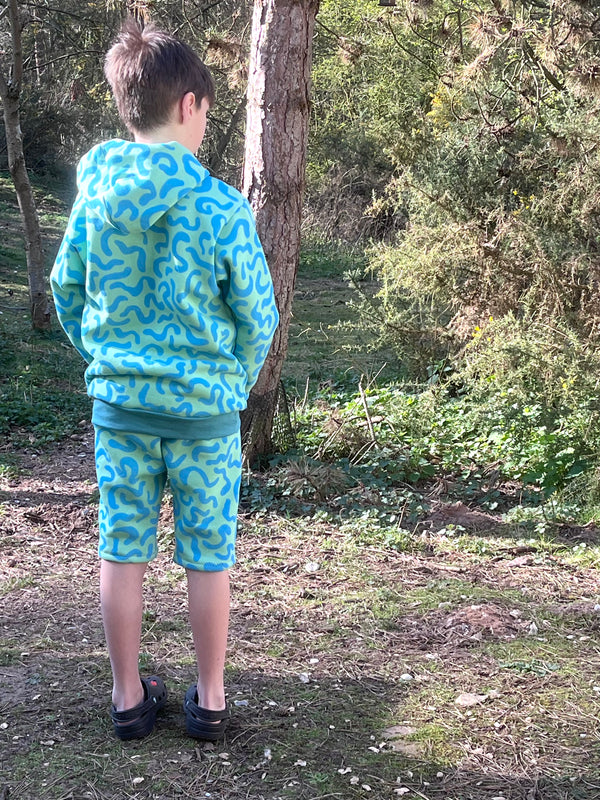 Green Squiggles Baby and Children's Shorts
