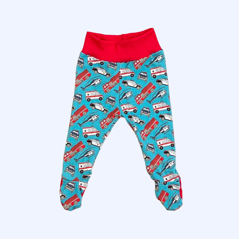 Emergency Vehicles Baby and Children's Footed Leggings
