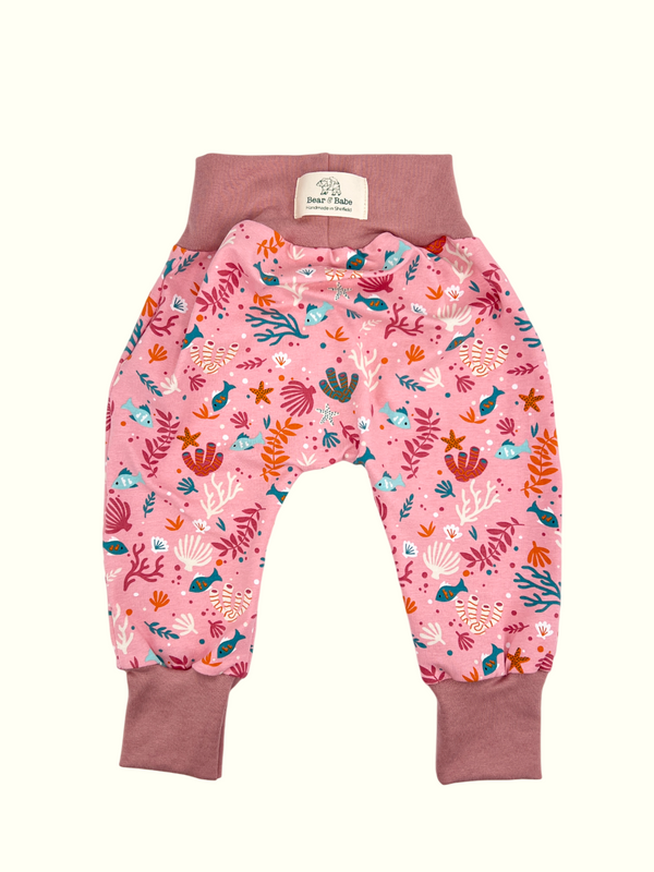 Pink Sea Life Baby and Children's Harem Pants