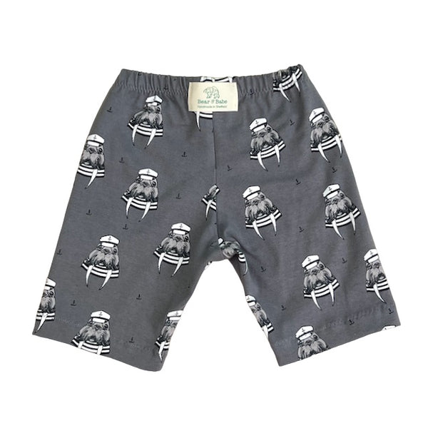 Steel Grey Wally Walrus Baby and Children's Shorts
