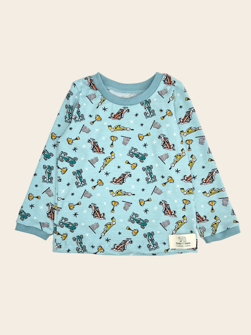 Race Cars Baby and Children's Long Sleeved Tee