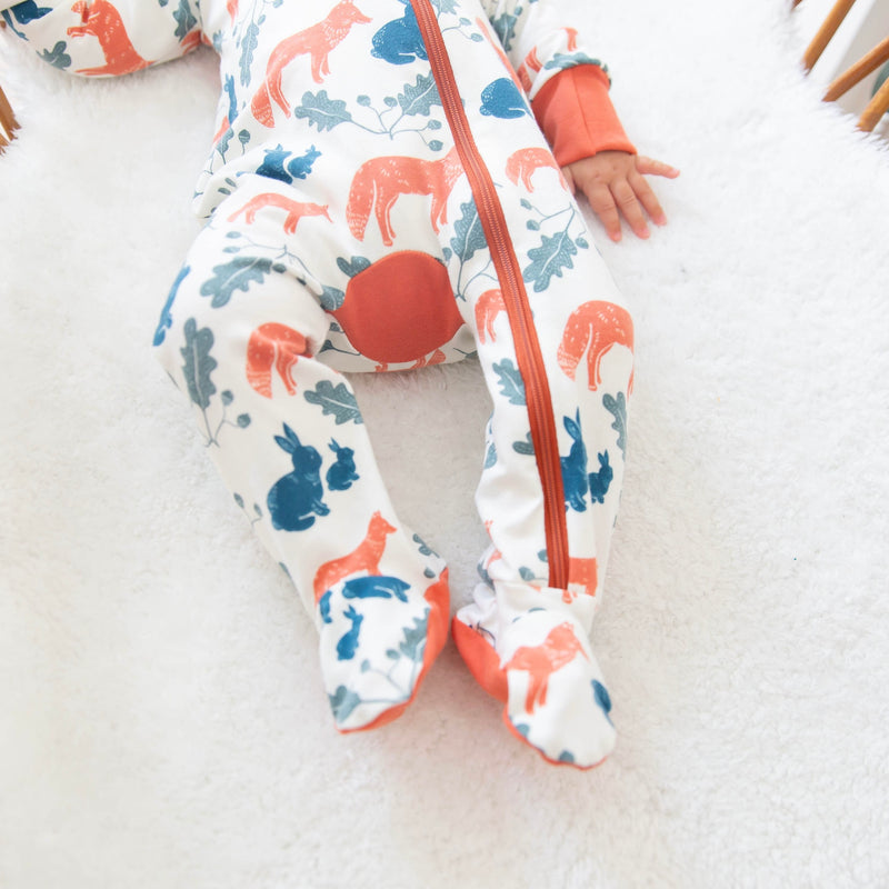 Fox & Rabbit Baby and Children's Zip Sleepsuit