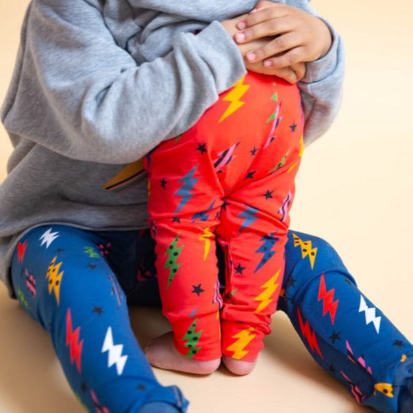 Fiesta Red Lightning Bolts Baby and Children's Leggings