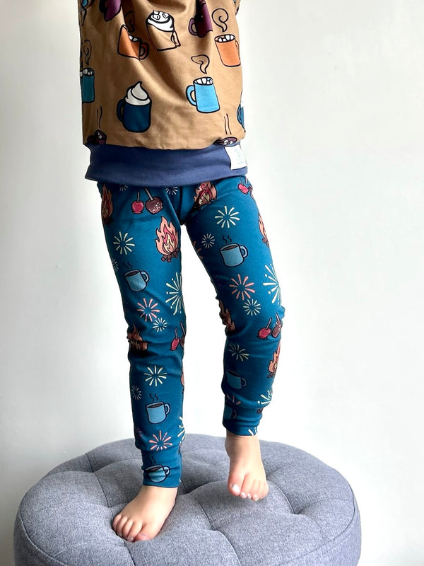 Blue Bonfire Night Baby and Children's Leggings