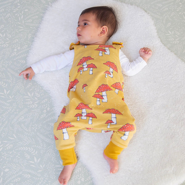 Ochre Toadstools Baby and Children's Romper