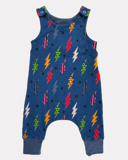 Navy Lightning Bolts Baby and Children's Romper