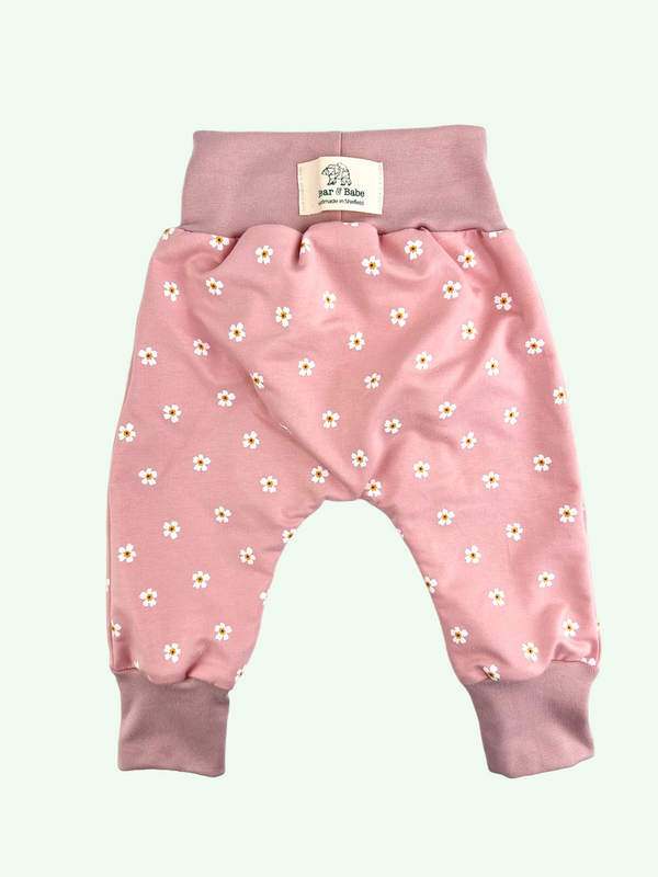 Pink Daisies Baby and Children's Harem Pants