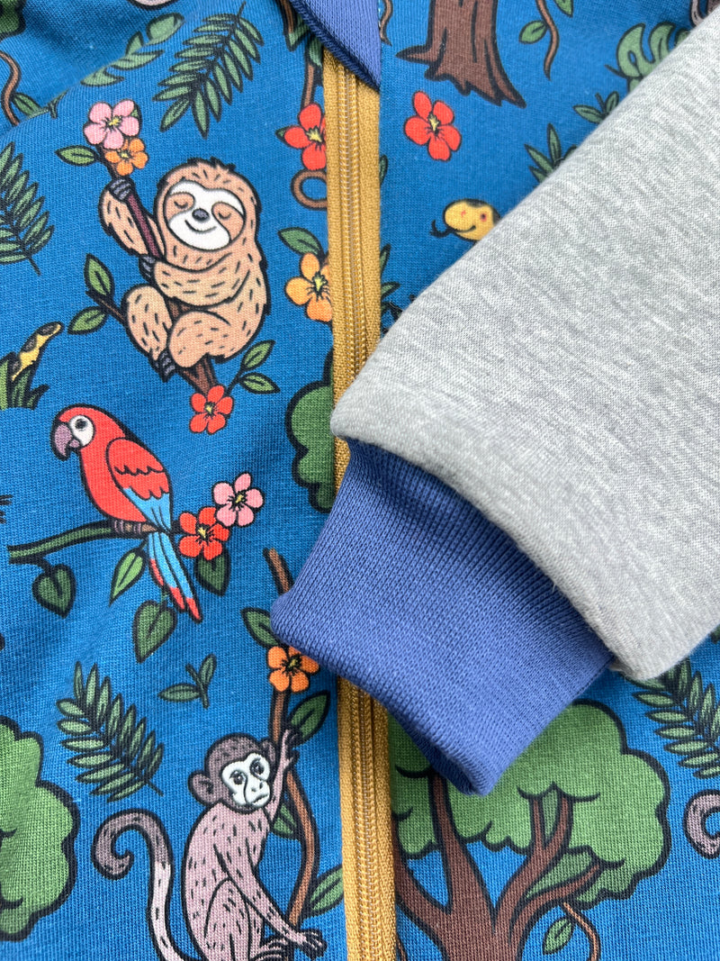 Blue Rainforest Baby and Children's Hooded Romper