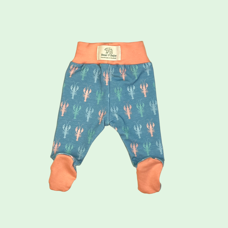 Lobsters Baby and Children's Footed Leggings