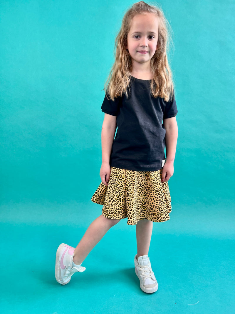Bear Babe Yellow Leopard Print Baby and Children s Skirt