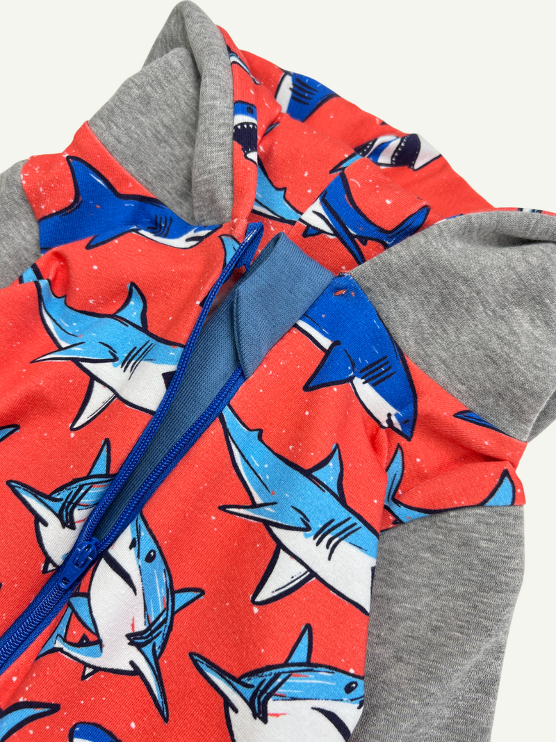 Sharks Baby and Children's Hooded Romper