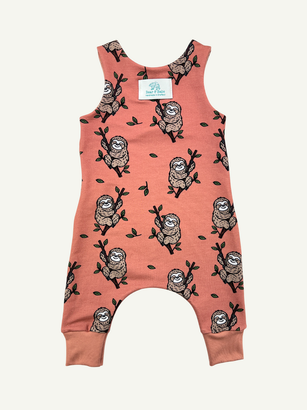 Tan Sloths Baby and Children's Romper