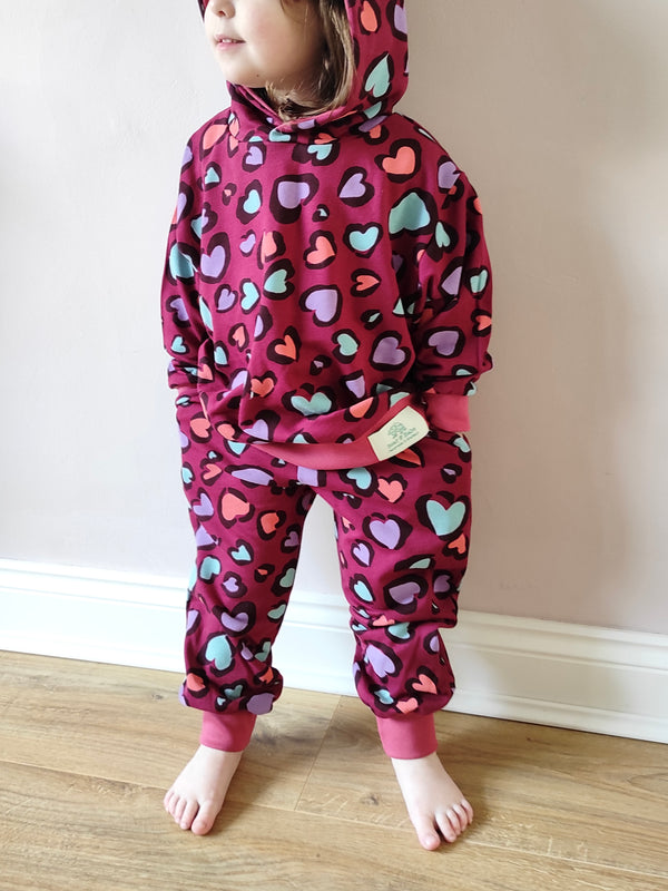 Leopard Print Hearts Baby and Children's Joggers