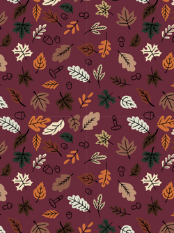 Burgundy Leaves Baby and Children's Bib