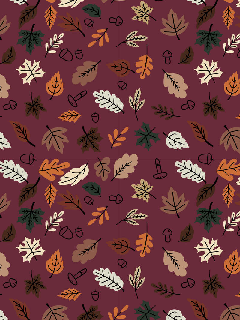 Burgundy Leaves Baby and Children's Bib