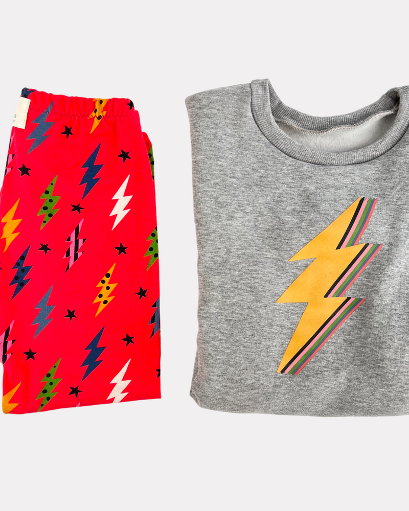 Fiesta Red Lightning Bolts Baby and Children's Leggings