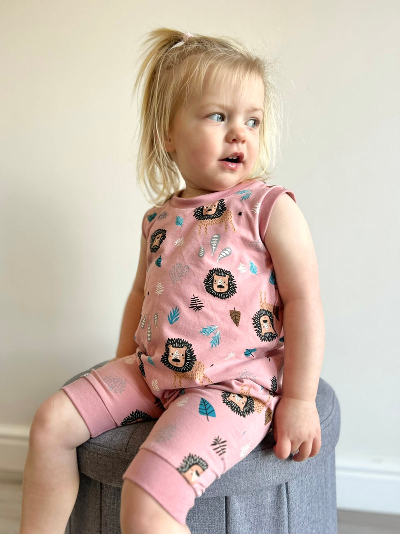 Rose Lions Baby and Children's Short Romper