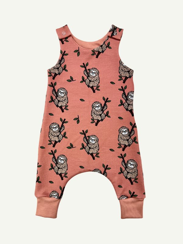 Tan Sloths Baby and Children's Romper