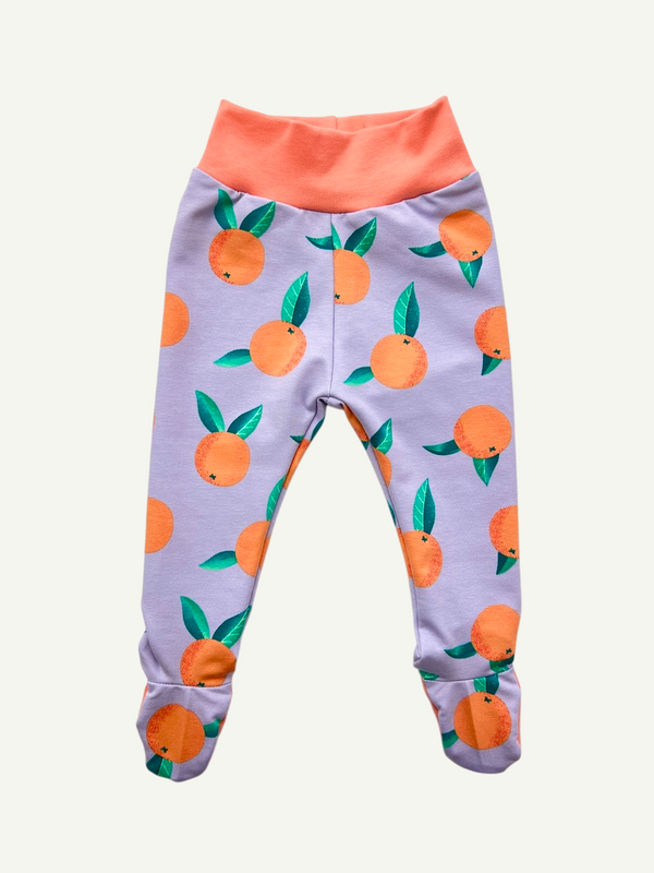 Lilac Clementines Baby and Children's Footed Leggings