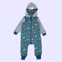 Space Patrol Baby and Children's Hooded Romper