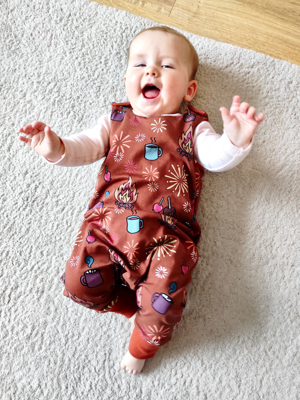 Rust Bonfire Night Baby and Children's Romper