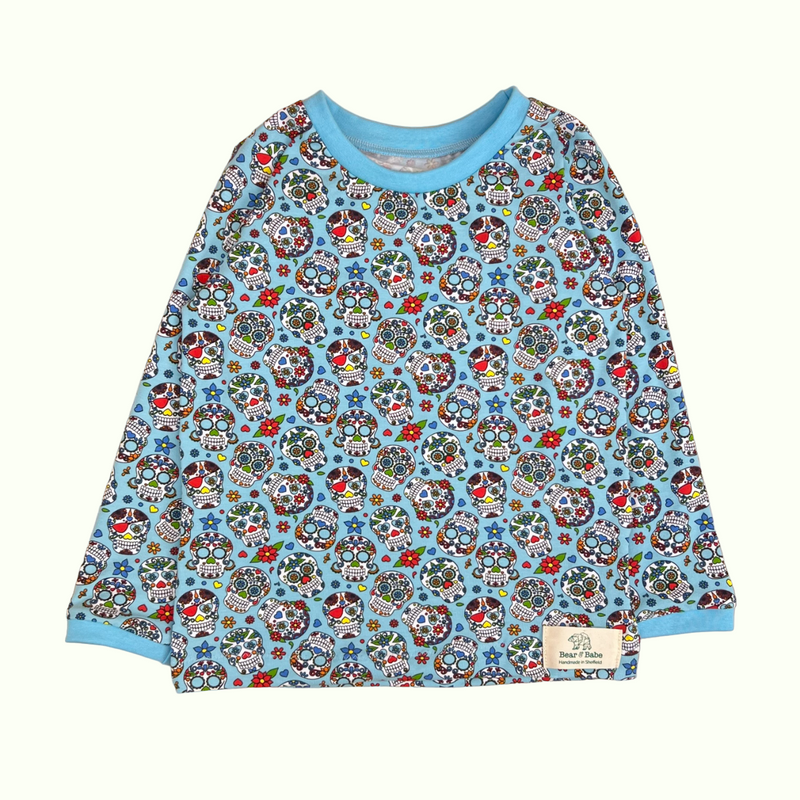 Halloween Sugar Skulls Baby and Children's Long Sleeved Tee