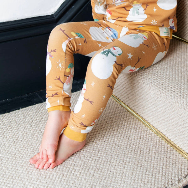 Ochre Snowmen Baby and Children's Leggings