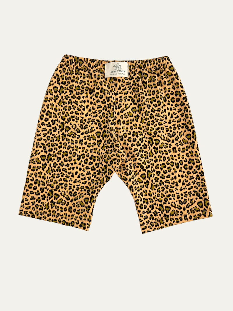 Yellow Leopard Print Baby and Children's Shorts