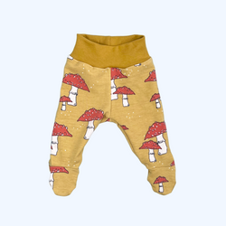 Ochre Toadstools Baby and Children's Footed Leggings