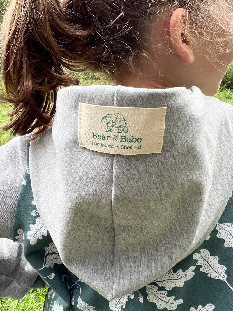 Pine Acorns Baby and Children's Hooded Romper