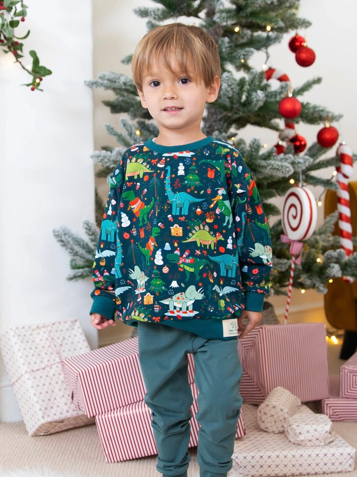 Christmas Dinosaurs Baby and Children's Sweater