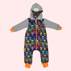 Halloween Skulls Baby and Children's Hooded Romper