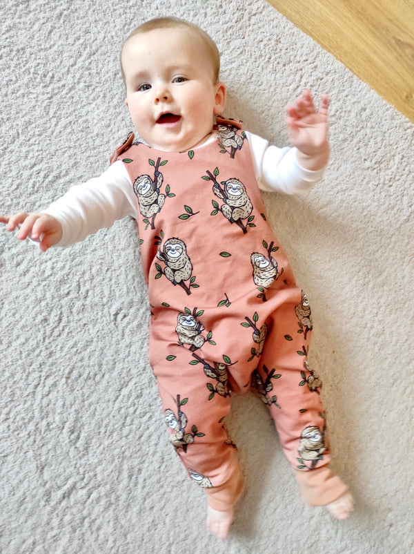 Tan Sloths Baby and Children's Romper