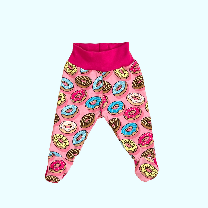 Pink Donuts Baby and Children's Footed Leggings