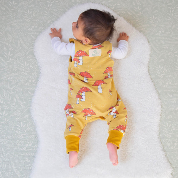 Ochre Toadstools Baby and Children's Romper