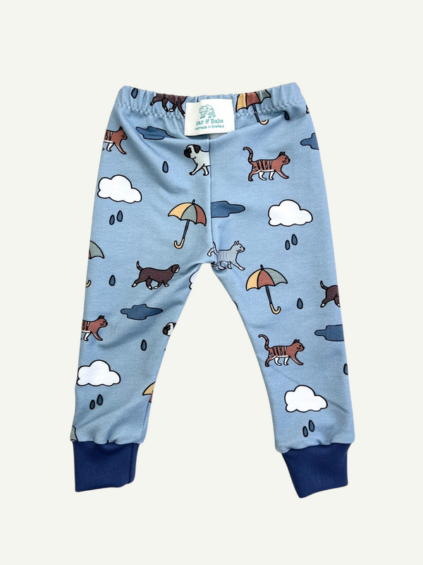 Blue Raining Cats & Dogs Baby and Children's Leggings