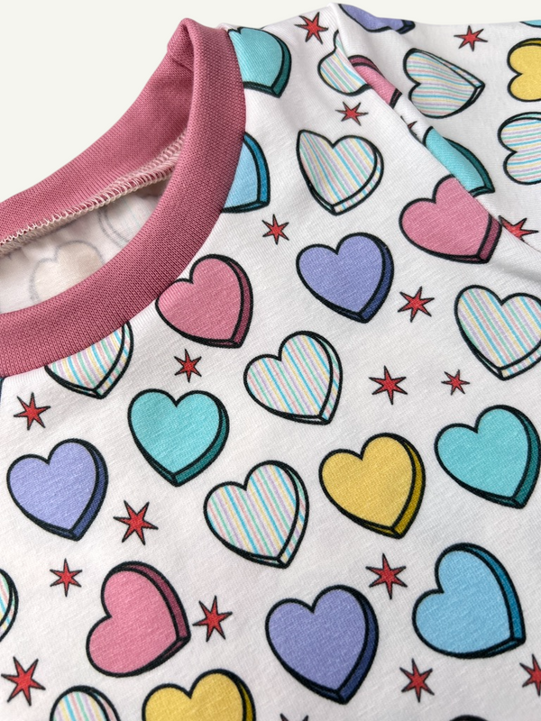 Cream Candy Hearts Baby and Children's T-shirt