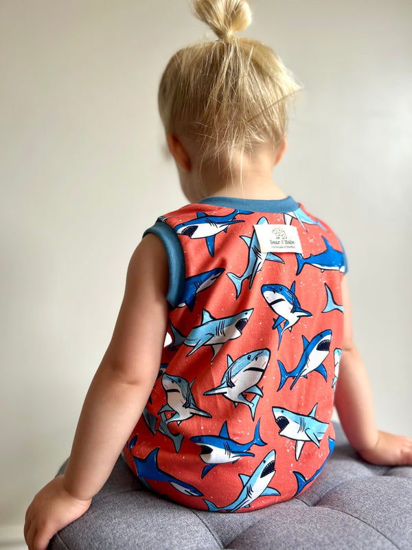 Sharks Baby and Children's Short Romper