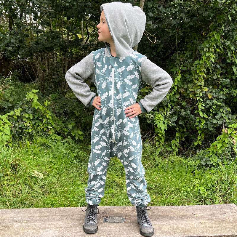 Pine Acorns Baby and Children's Hooded Romper