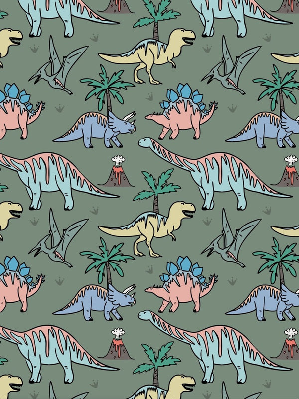 Green Dinosaurs Baby and Children's Short Romper