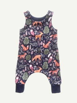 Navy Forest Animals Baby and Children's Romper