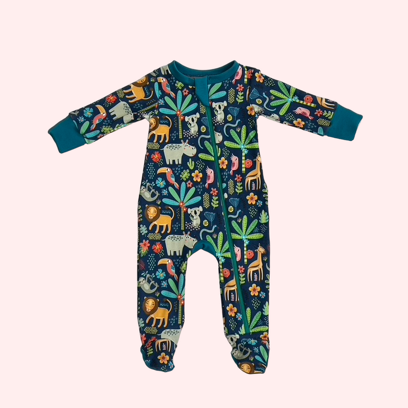 Jungle is Massive Baby and Children's Zip Sleepsuit