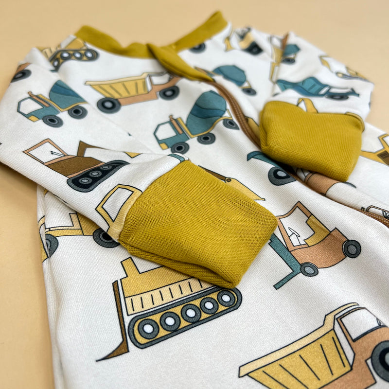 Construction Site Baby and Children's Zip Sleepsuit